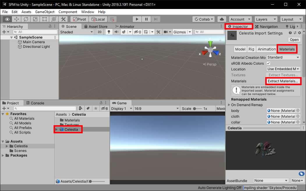 how to extract fbx files from unity assets